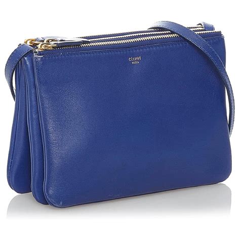 celine blue trio|Céline Trio Women's Bag .